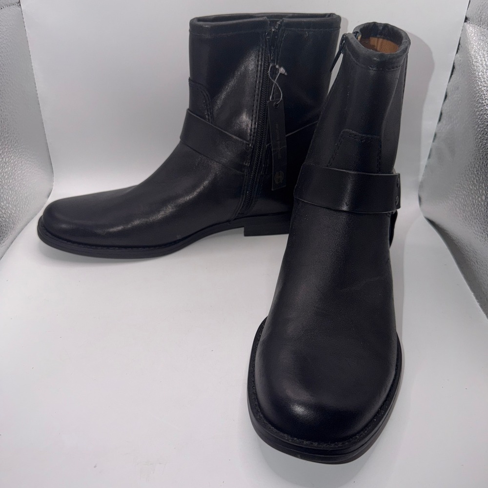 House of Harlow 1960 8 Leather Harness Ankle Boots Biker Moto Goth Grunge Edgy